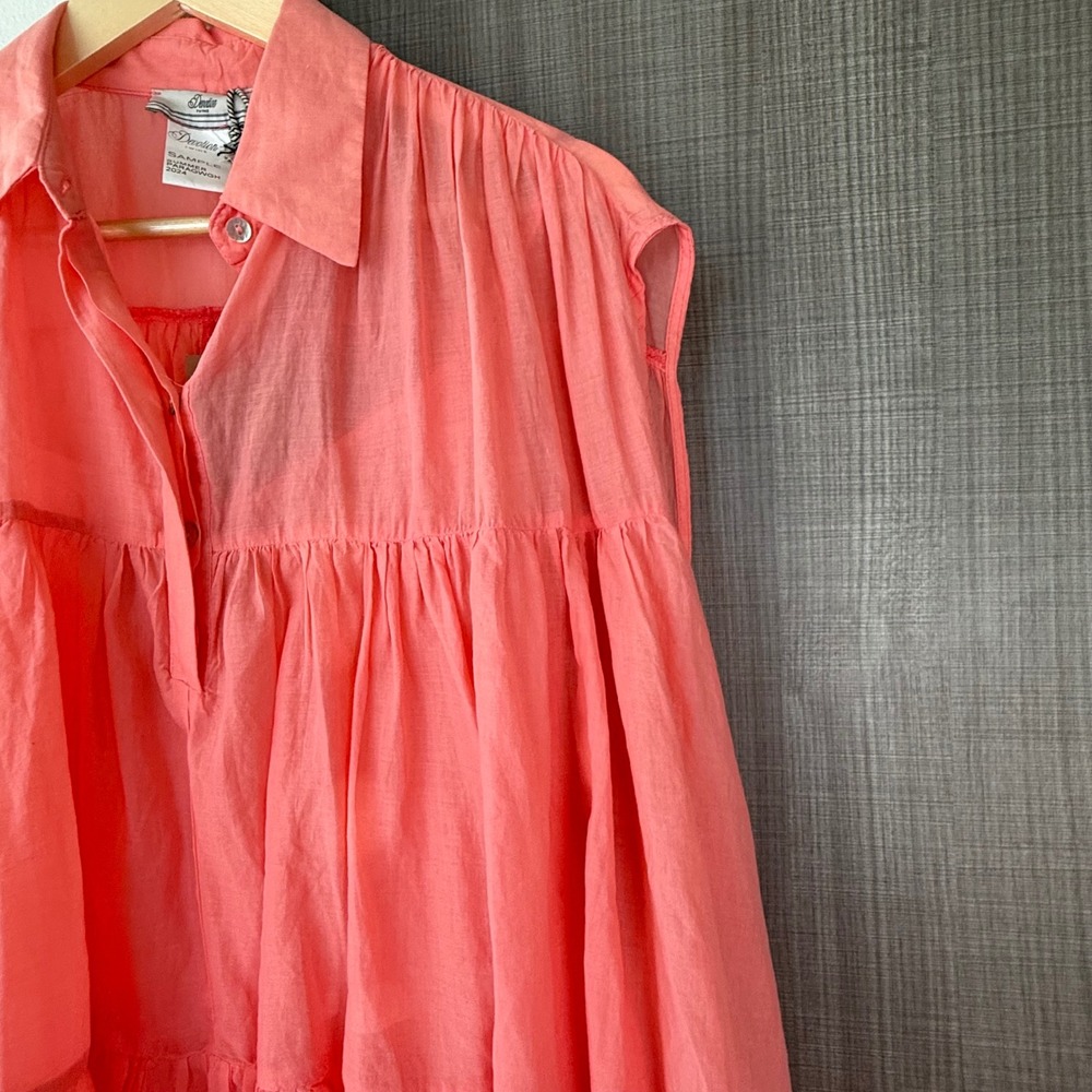 Devotion TWINS Coral Ruffled Midi Dress - Picture 5 of 14